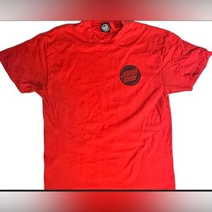 Santa Cruz Logo Men’s Shirt Red Size‎ 41 Inches. Pre-owned